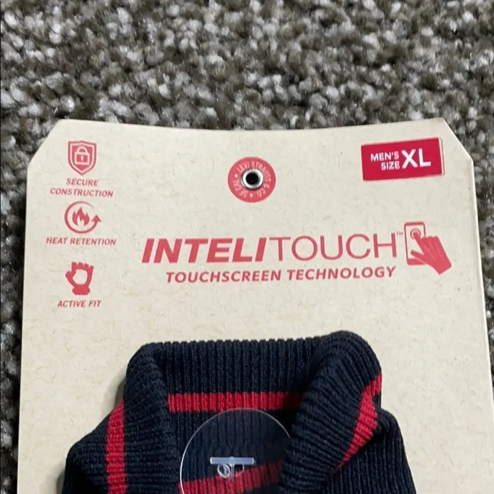 Levi's Jersey Fleece Mixed Media Gloves - Picture 2 of 4